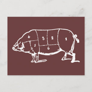 Schweinekasten-Diagramm (PIG) - Bacon Postkarte