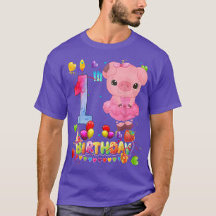 Schweinekinder 1 Jahr Junge Geburtstagskind Niedli T-Shirt