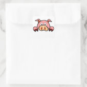 Schweinekleber Quadratischer Aufkleber (Tasche)