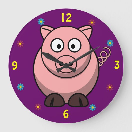 Schweineklemme Große Wanduhr (Vorderseite)
