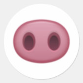 Schweineknie - Emoji Runder Aufkleber (Vorderseite)