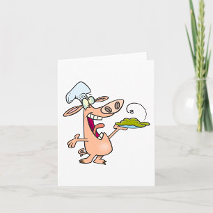 Schweinekoch mit Essen Karte