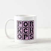 Schweinekochen, Schweinefleisch Kaffeetasse (Links)