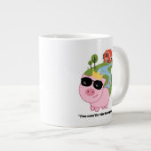 Schweinekoffer Jumbo-Tasse (Vorderseite Rechts)