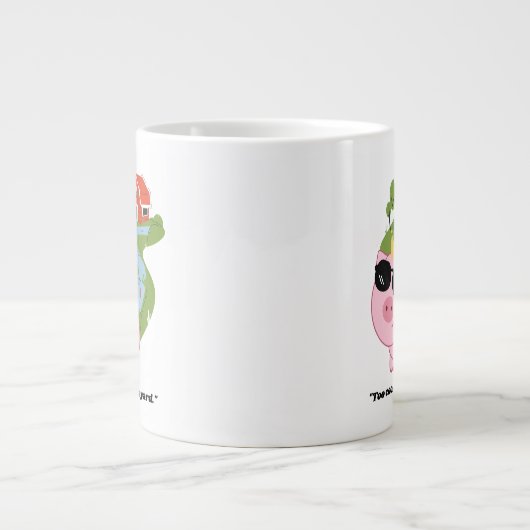 Schweinekoffer Jumbo-Tasse (Vorderseite)