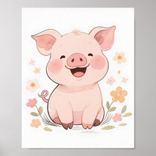 Schweinekopfer lächeln poster (Vorne)