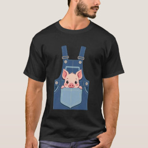 Schweinekostüm - Lustiger Landwirt, Tasche, Bauern T-Shirt