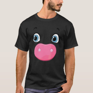 Schweinekostüm Lustiges rosa Schweinegesicht T-Shirt
