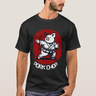 Schweinekotelett Karate Schwein Lustiger Wortwitz T-Shirt