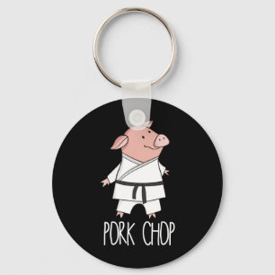 Schweinekotelett - Lustiger Schwein Tier Pun Karat Schlüsselanhänger