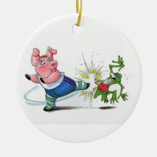 Schweinekotelett-Verzierung Keramikornament