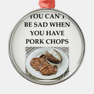 Schweinekoteletts Ornament Aus Metall