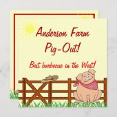 Schweinekrippe Einladung (Vorne/Hinten)