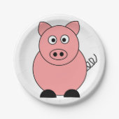 Schweinepapierplatte Pappteller (Vorderseite)