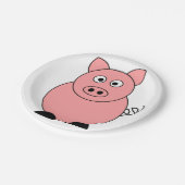 Schweinepapierplatte Pappteller (Schrägansicht)