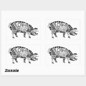 Schweinepest Rechteckiger Aufkleber (Blatt)