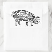 Schweinepest Rechteckiger Aufkleber (Tasche)