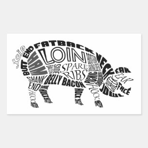 Schweinepest Rechteckiger Aufkleber