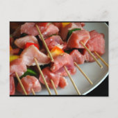 Schweinepfeffer-Spieße Postkarte (Vorderseite)