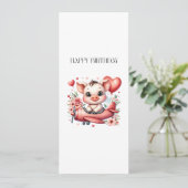 Schweinepilot Geburtstag Einladung (Stehend Vorderseite)