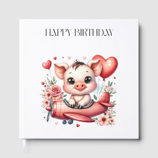 Schweinepilot Geburtstag Gästebuch (Vorderseite)