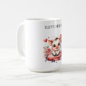 Schweinepilot Geburtstag Kaffeetasse (Vorderseite Links)