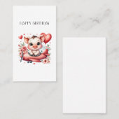 Schweinepilot Geburtstag Visitenkarte (Vorne/Hinten)
