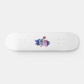 Schweinepolizist isst einen Donut | Farbe wählen Skateboard (Horizontal)