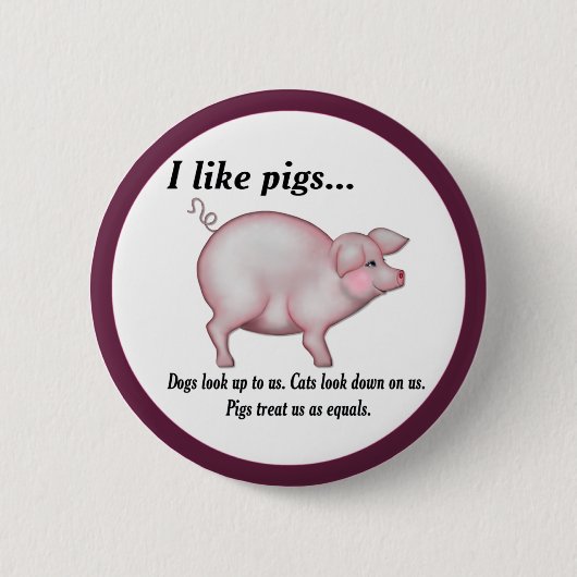 Schweinequalität Button (Vorderseite)