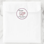 Schweinequalität Runder Aufkleber (Tasche)