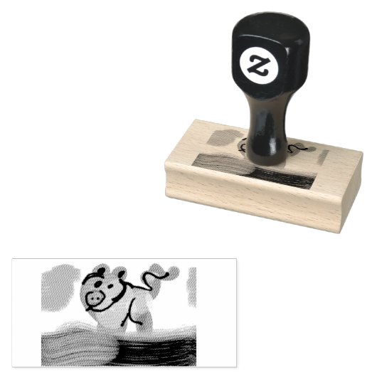 Schweinequelle gummistempel (Stempel)