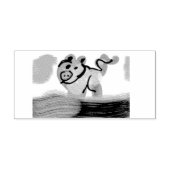 Schweinequelle gummistempel (Prägung)