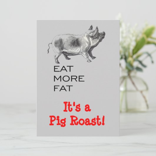 Schweineräute Einladung (Stehend Vorderseite)