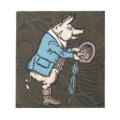 Schweineschleife formale antike Farbe Notizblock (Vorderseite)