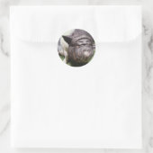 Schweineschrift Runder Aufkleber (Tasche)