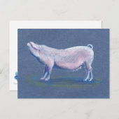 Schweineschweine, handgezeichnet, Postkarte (Vorne/Hinten)