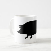 Schweinesilhouette Kaffeetasse (Vorderseite Links)
