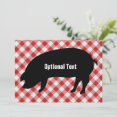 Schweinesilo, Rot- und Weißkarton - Maßgeschneider Einladung (Stehend Vorderseite)