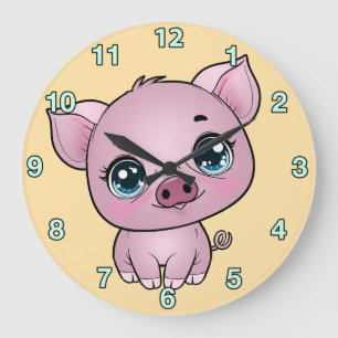 Schweineuhr Große Wanduhr