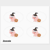 Schweinezange Ovaler Aufkleber (Blatt)