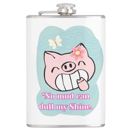 Schweineziffer Flachmann (Vorderseite)