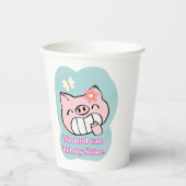 Schweineziffer Pappbecher (Vorderseite)