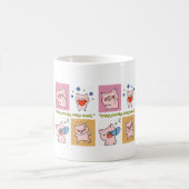 Schweinezitat-Gesichter Kaffeetasse (Mittel)