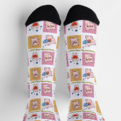 Schweinezitat-Gesichter Socken (Oben)