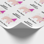 Schweinezucht - Tiere beim Geburtstag Geschenkpapier (Ecke)