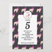 Schweinezucht - Tiere mit Party Einladung (Vorderseite)