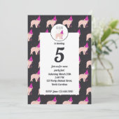 Schweinezucht - Tiere mit Party Einladung (Stehend Vorderseite)