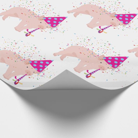 Schweinezucht - Tiere mit Party Geschenkpapier (Ecke)