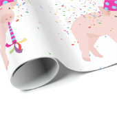 Schweinezucht - Tiere mit Party Geschenkpapier (Rolleneckpunkt)