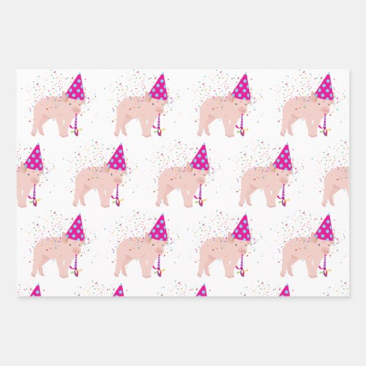 Schweinezucht - Tiere mit Party Geschenkpapier Set (Vorderseite)